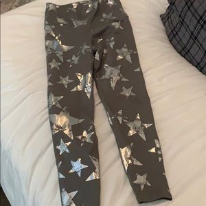 Metallic star leggings